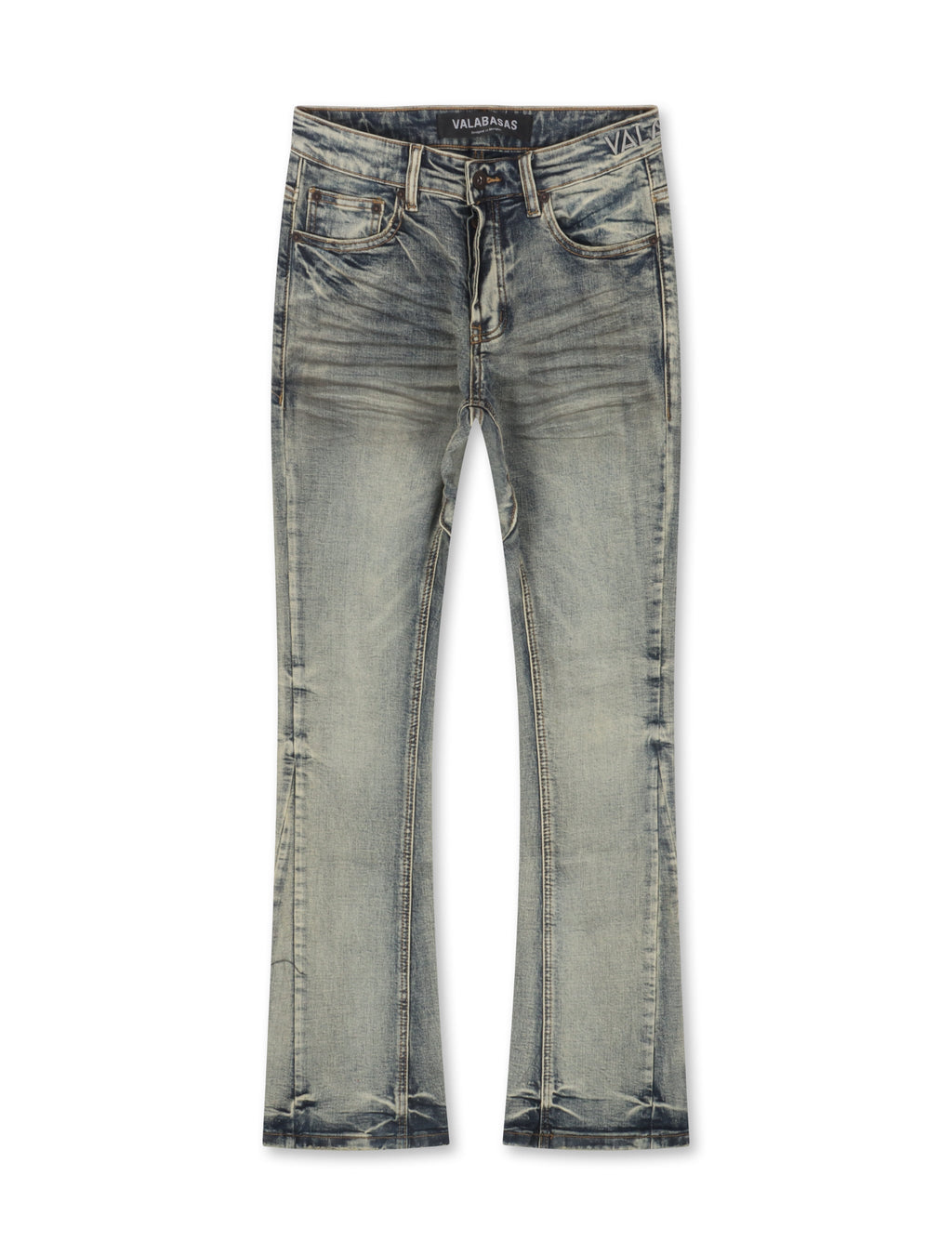 Valabasas Fax Stacked Jeans - Light Blue Washed