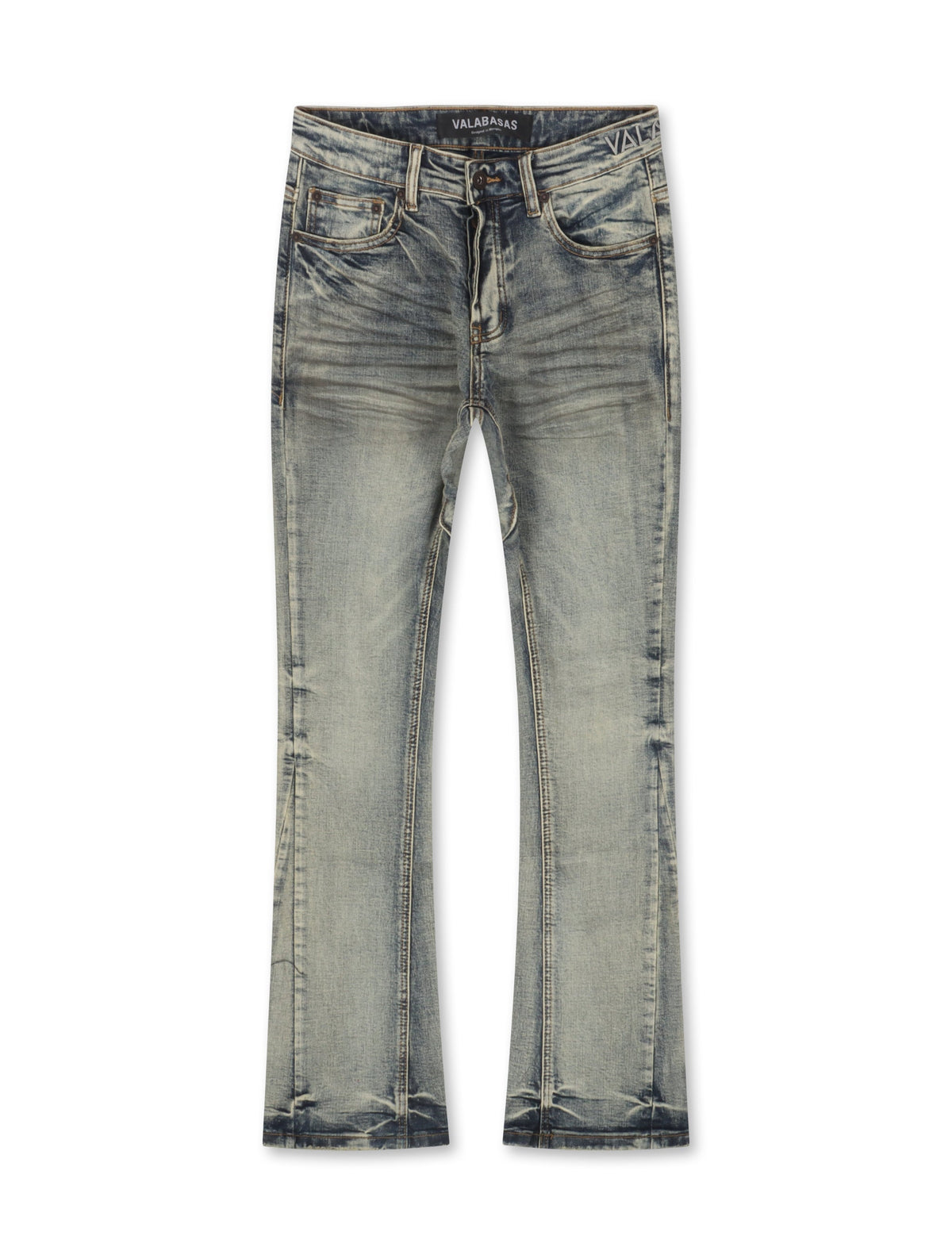 Valabasas Fax Stacked Jeans - Light Blue Washed
