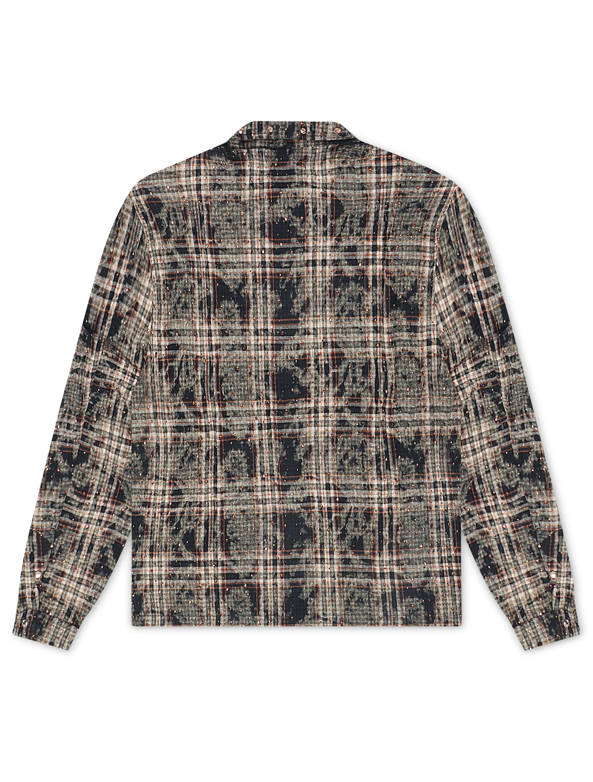 Rebel Denim Rhinestone Flannel - Navy