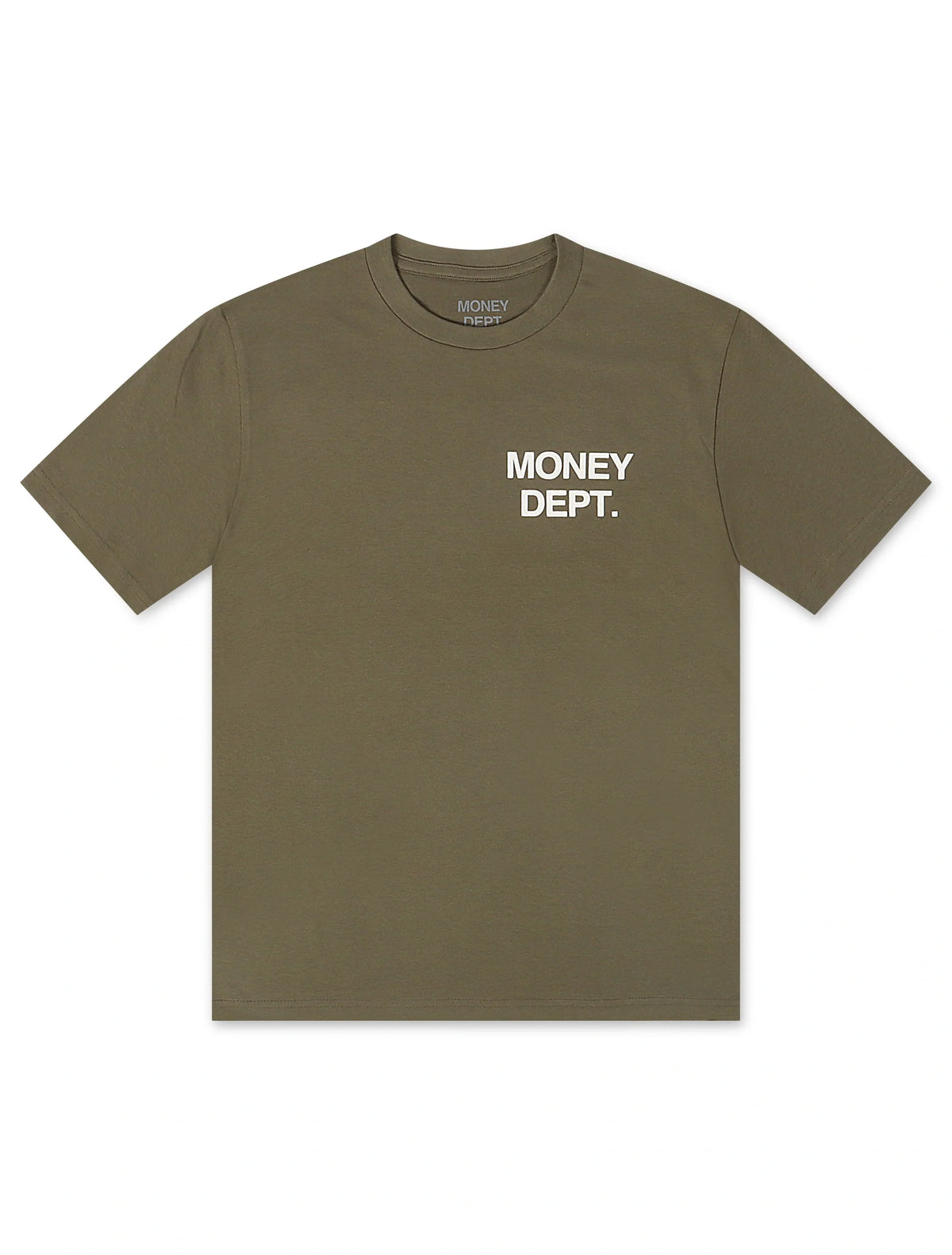 Money Dept. Los Angeles Heavyweight Tee - Light Olive/White