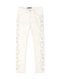 Embellish Onix Rhinestone Jeans - White