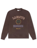 Lacoste Embroidered Shield Fleece Sweatshirt - Brown