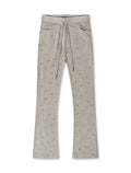 Rebel Denim Diamond Stacked Sweatpants - Grey