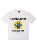 Market Studios Smiley Call My Lawyer Bear Tee - White