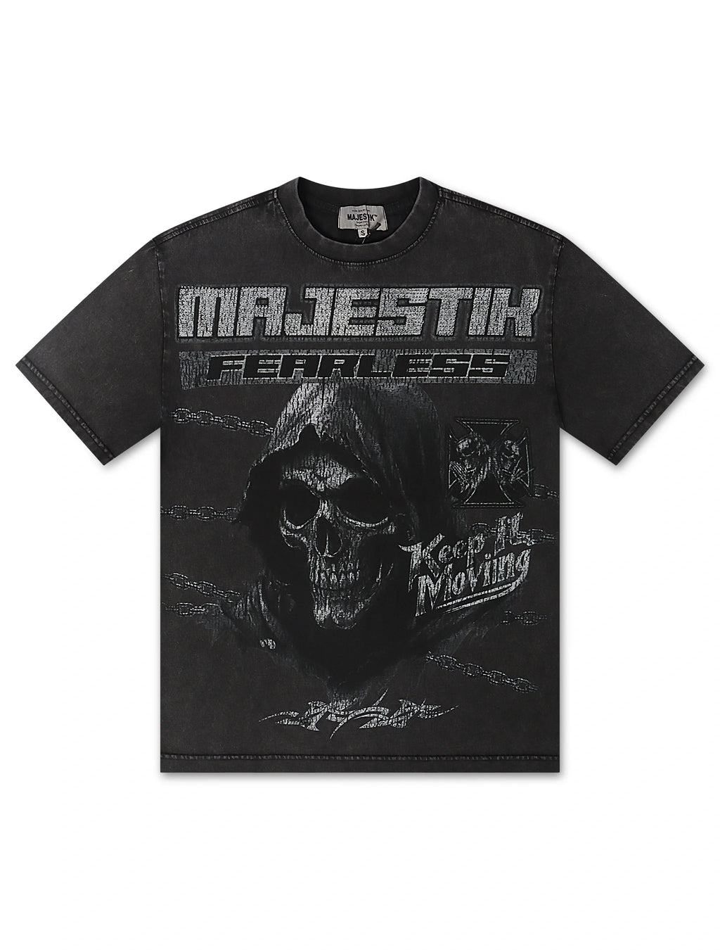 Majestik Keep it Movin Garment Dyed Tee - Black