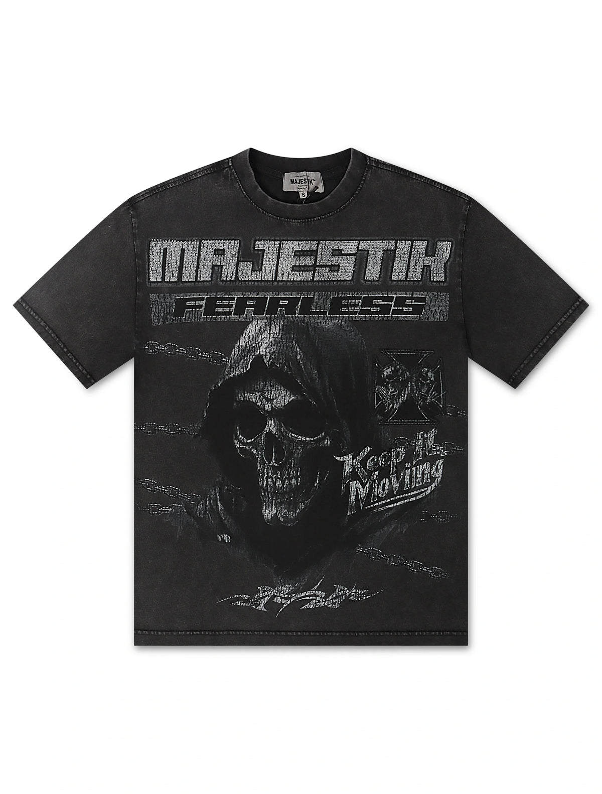 Majestik Keep it Movin Garment Dyed Tee - Black
