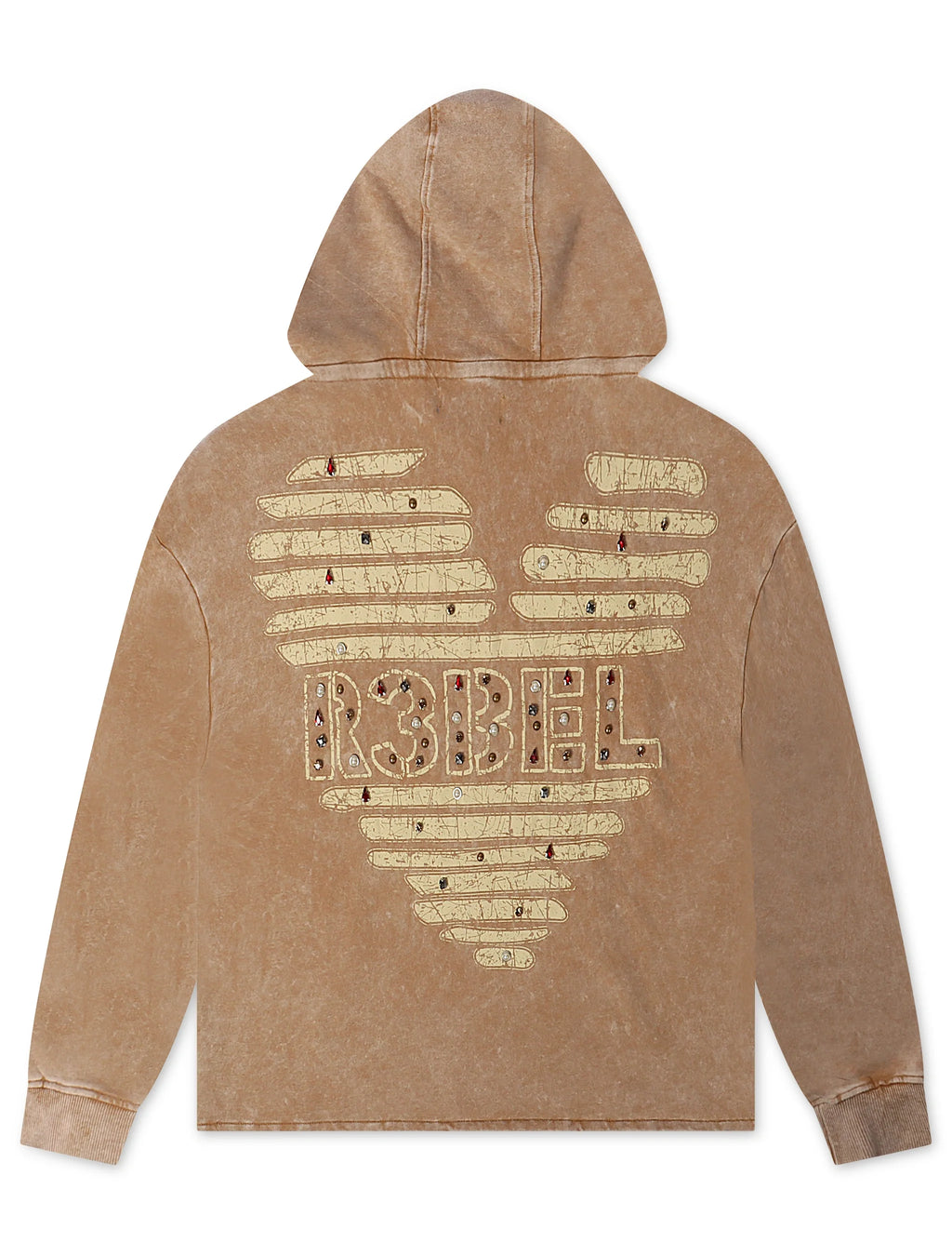 Rebel Denim Coeur Dacier Hoodie - Khaki