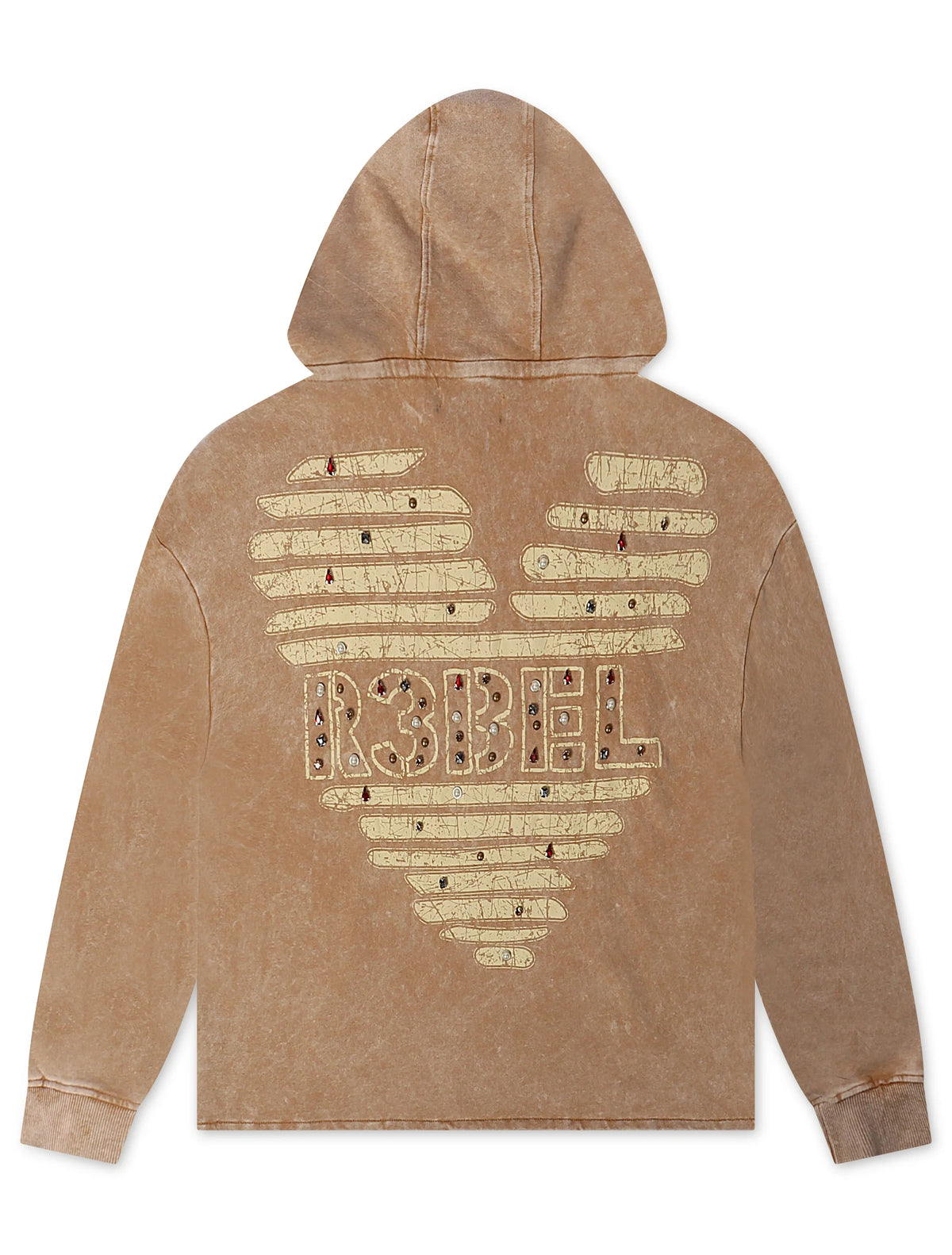 Rebel Denim Coeur Dacier Hoodie - Khaki
