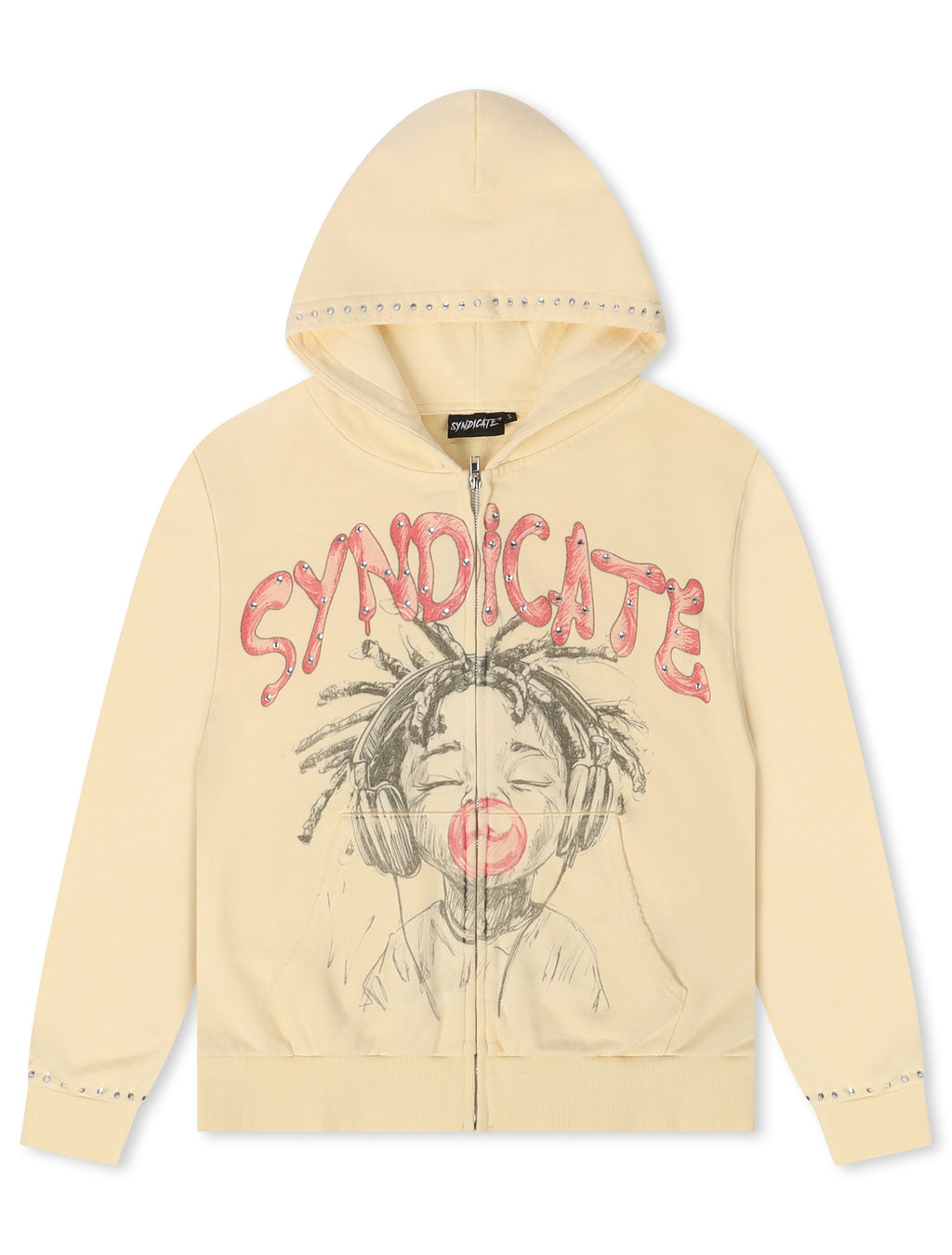 The Syndicate Youth Hoodie - Cream Wash
