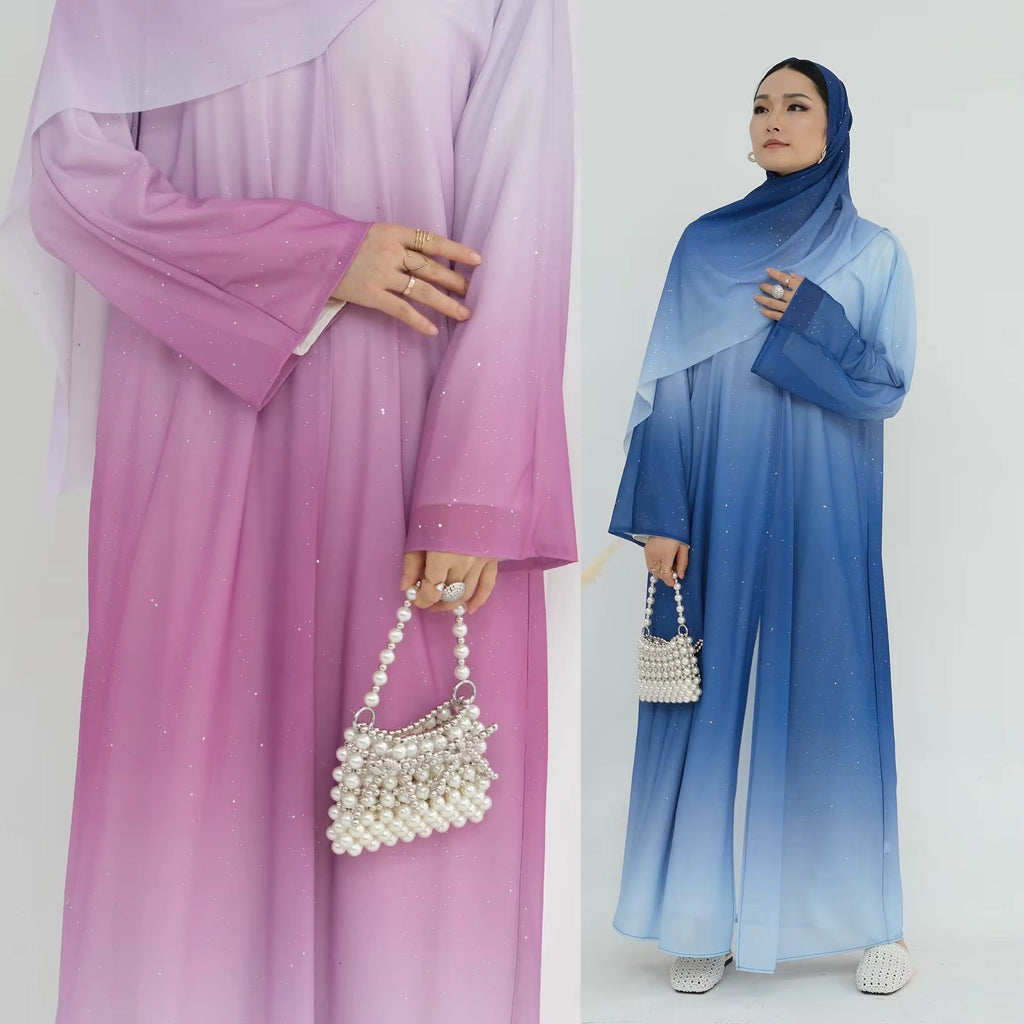 Gradient 3pcs abaya