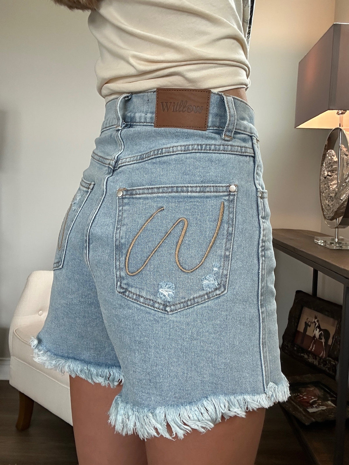 Brooke High Waisted Denim Shorts