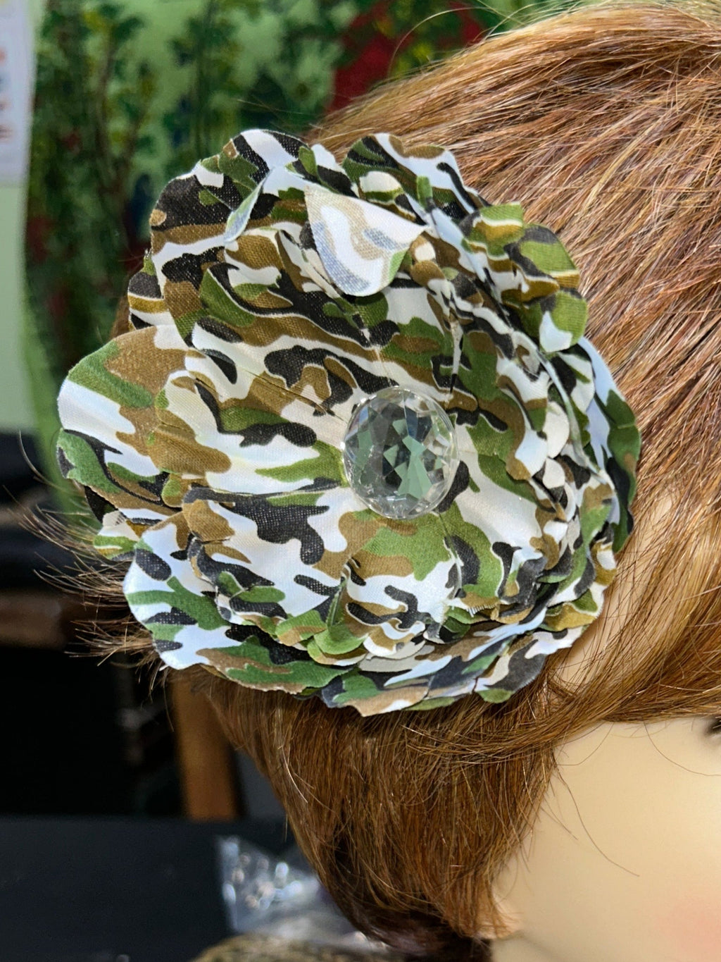Floral zebra print hair clips