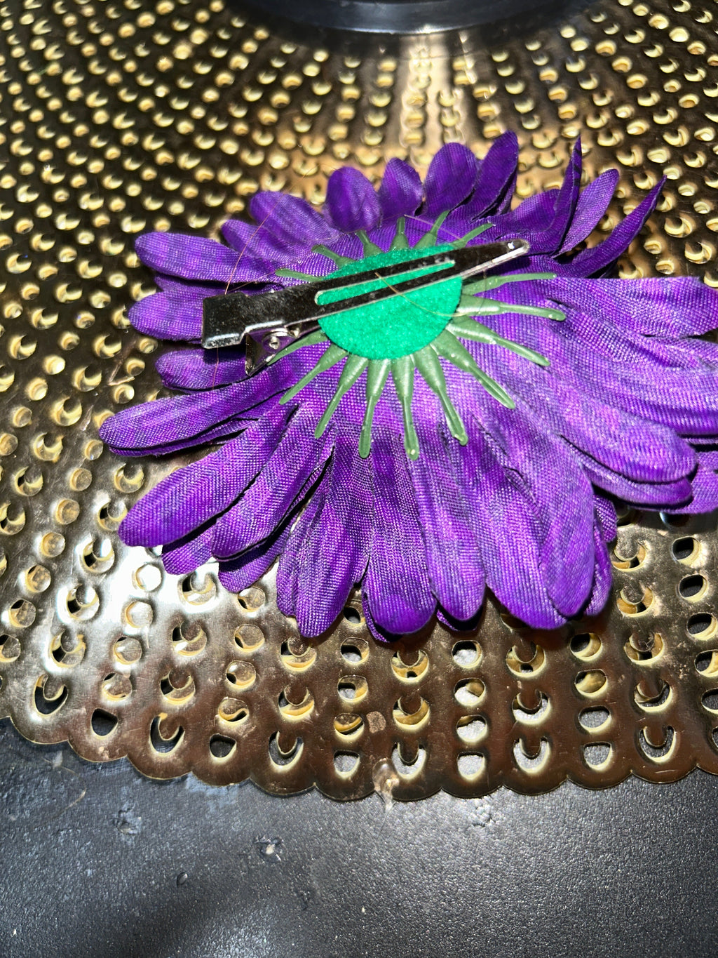 multicolored zebra print floral hair clips.