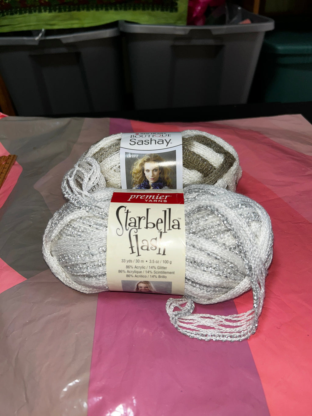 2 Skeins of Multicolored Yarn for Crochet/Knitting.