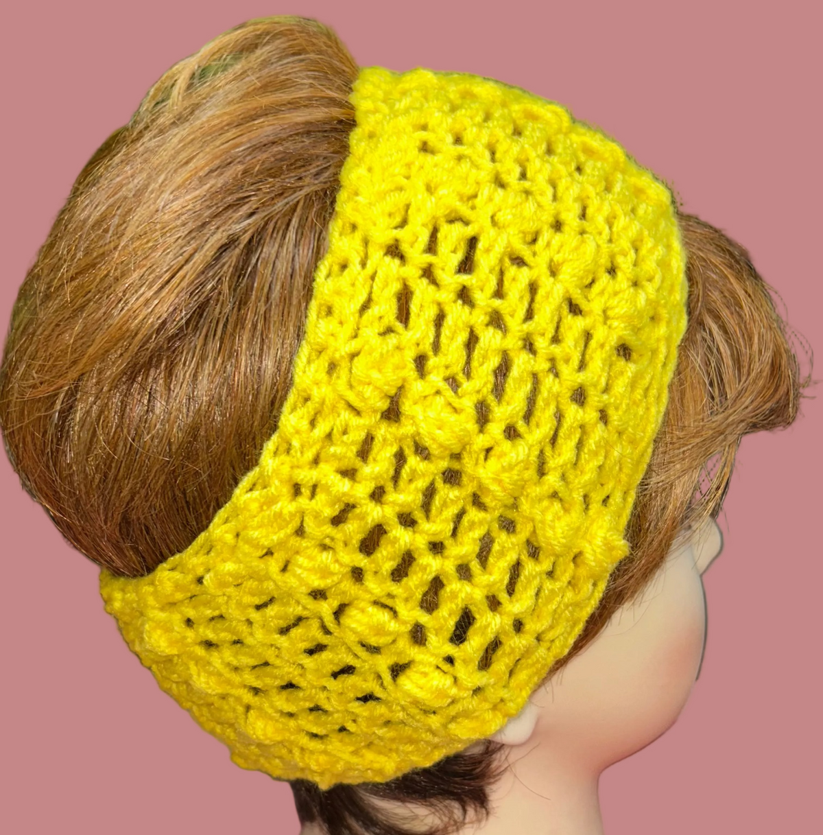Yellow Handmade Crocheted Headband