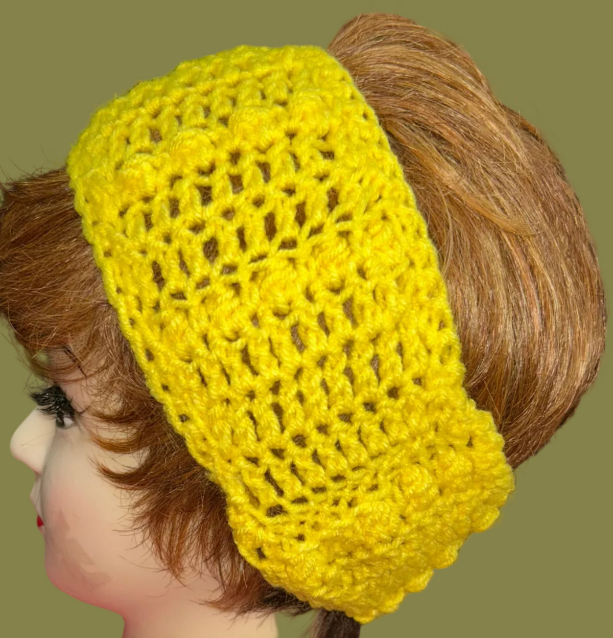 Yellow Handmade Crocheted Headband