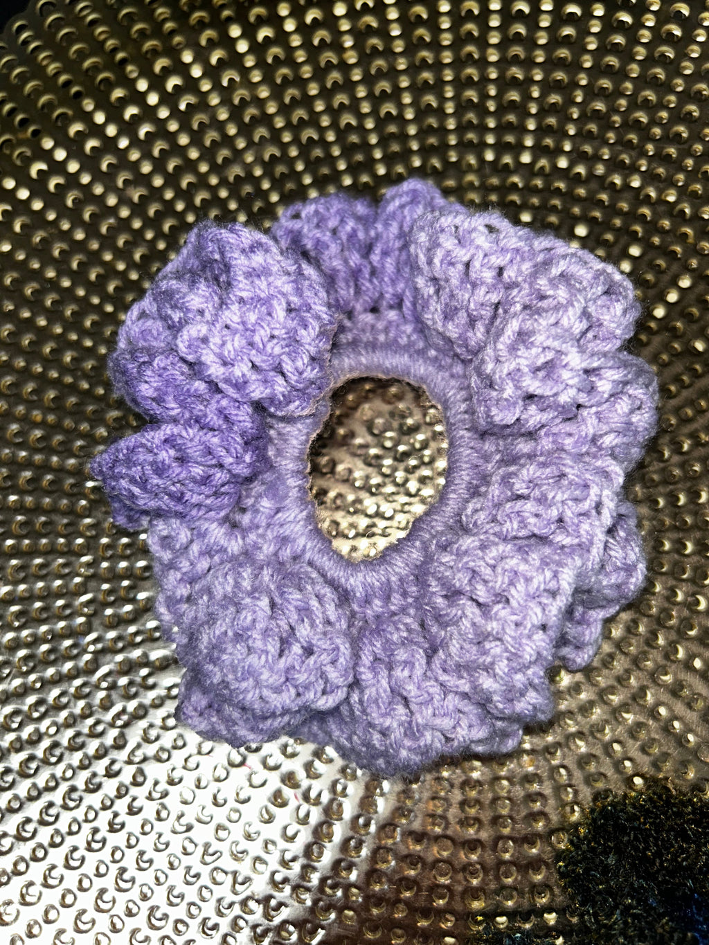 4 Handcrafted Crocheted Scrunchies for Ponytail or Bun