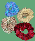 Set of 4 Handmade Crocheted Hair Scrunchies