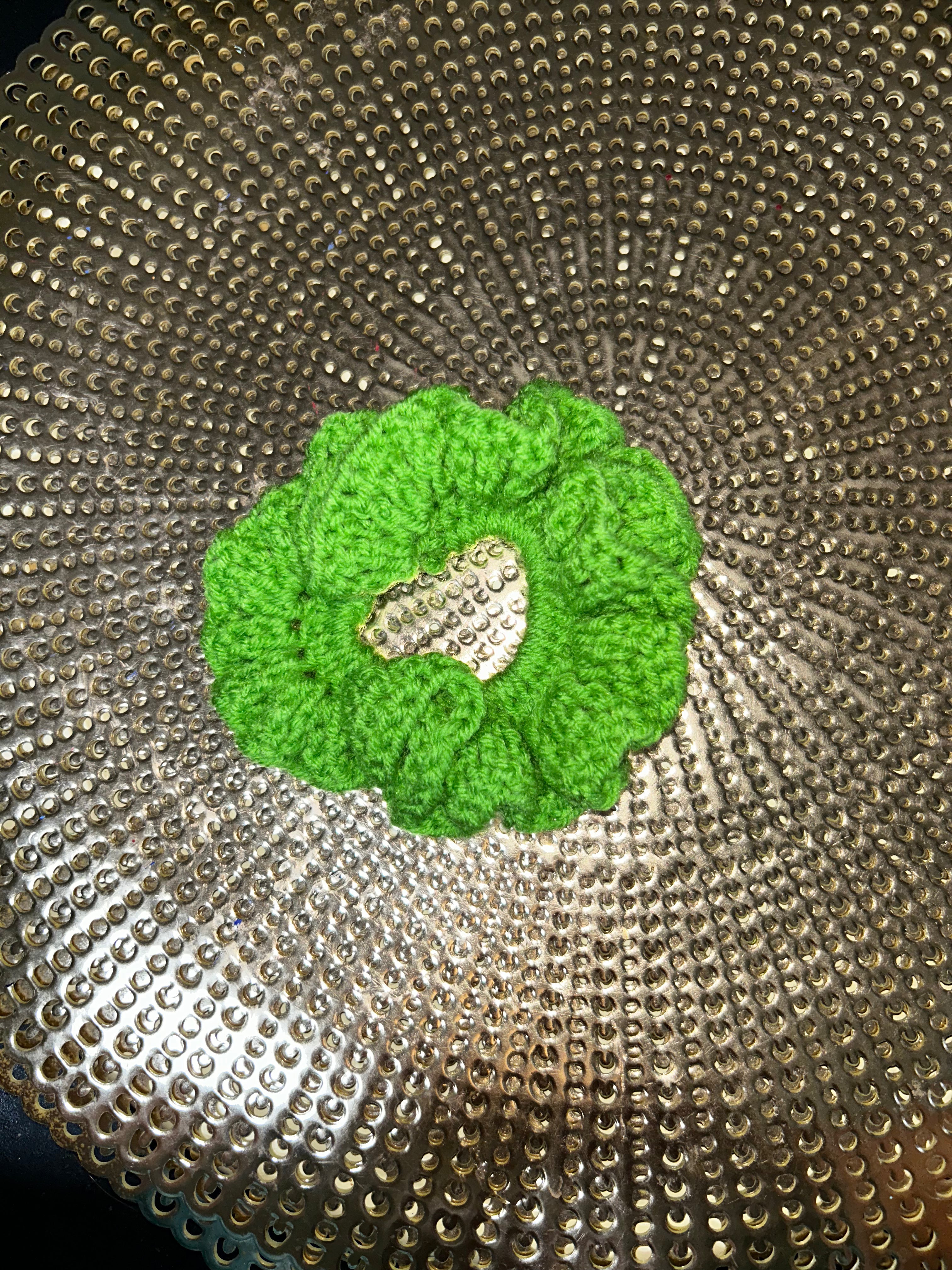 4 Handmade Crocheted Hair Scrunchies.