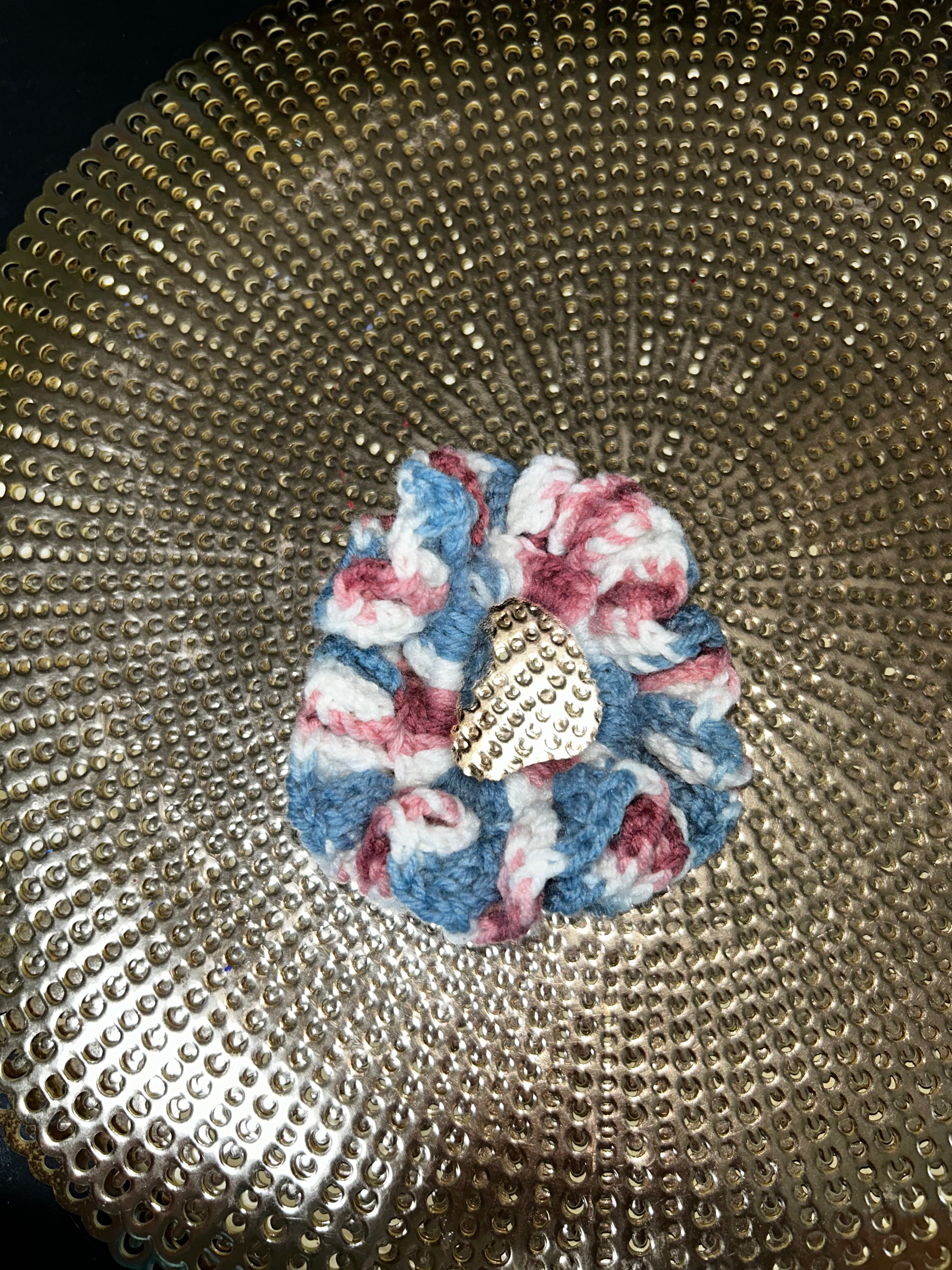 4 Handmade Crocheted Hair Scrunchies.