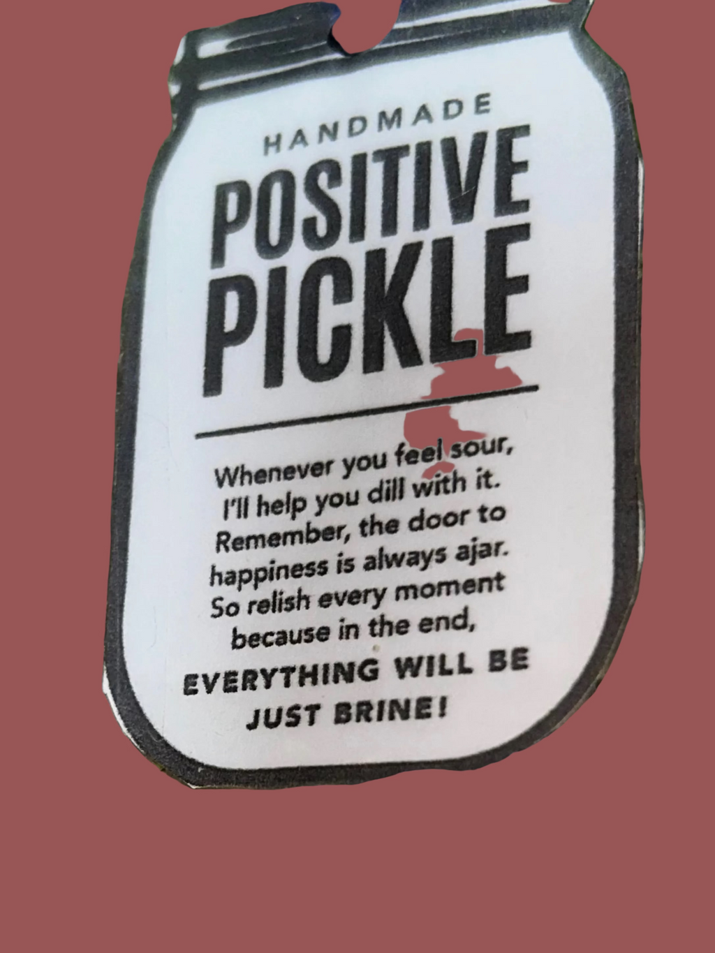 Hand Crafted Crocheted Positive Pickle