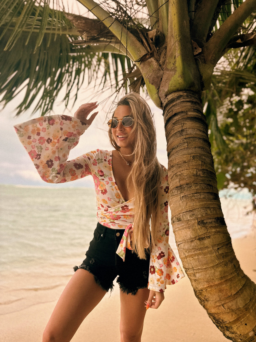 On The Go Distressed Shorts - Black
