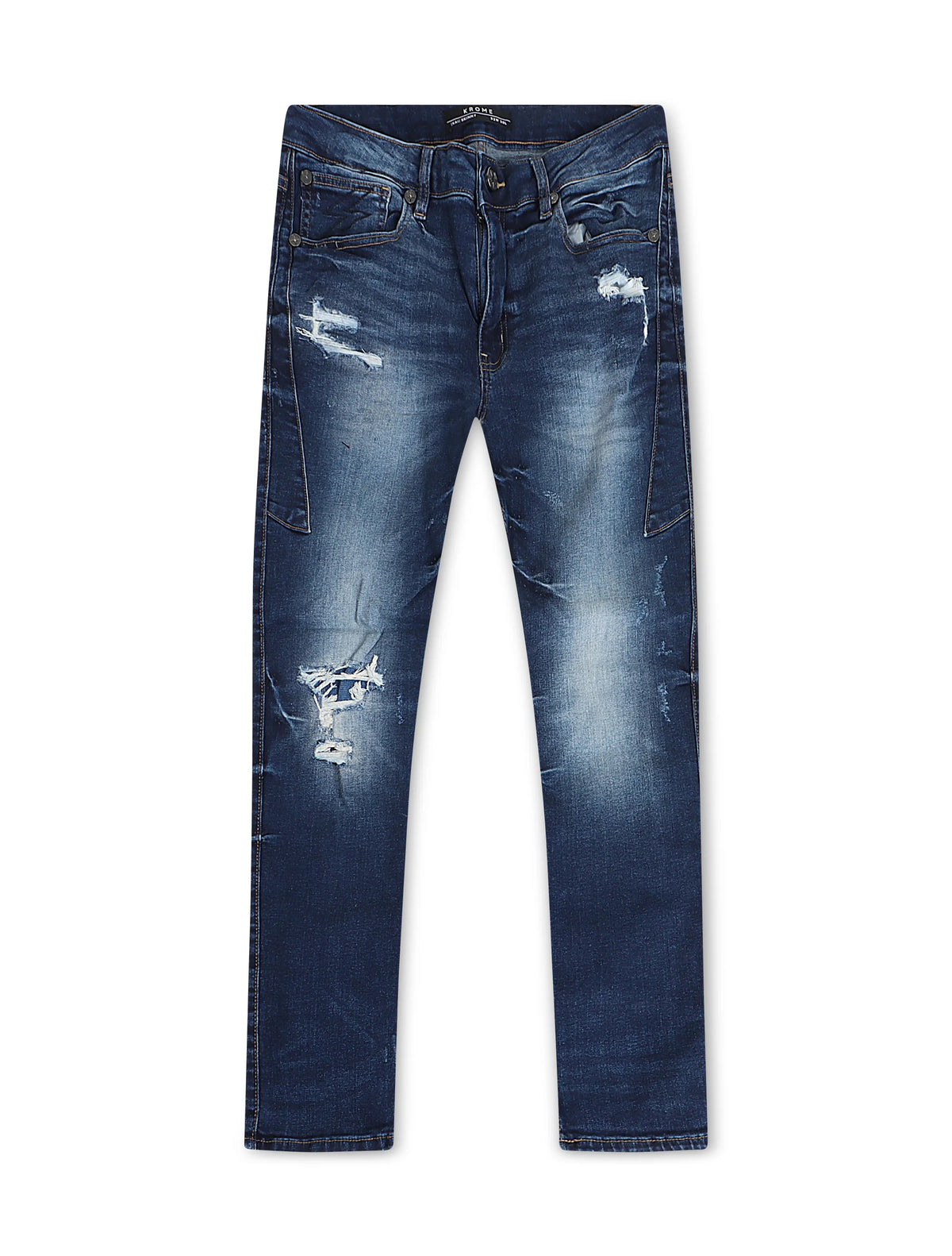 Krome Men's Slim Fit Denim Pants - Admiral Blue