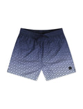 Boss Degradé Monogram Print Shorts - Dark Blue