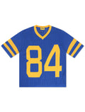 Diet Starts Monday Cropped Knit Jersey - Blue/Yellow