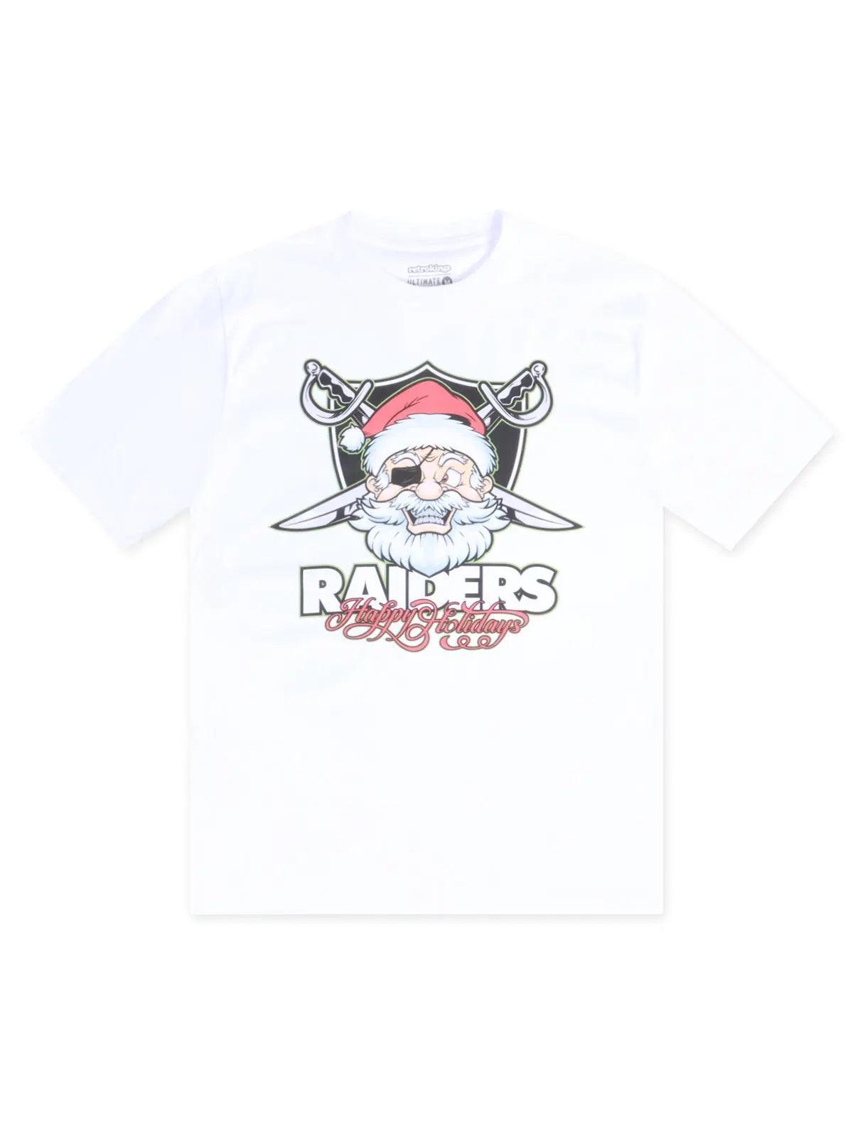 Retro Kings Raiders Santa Tee - White