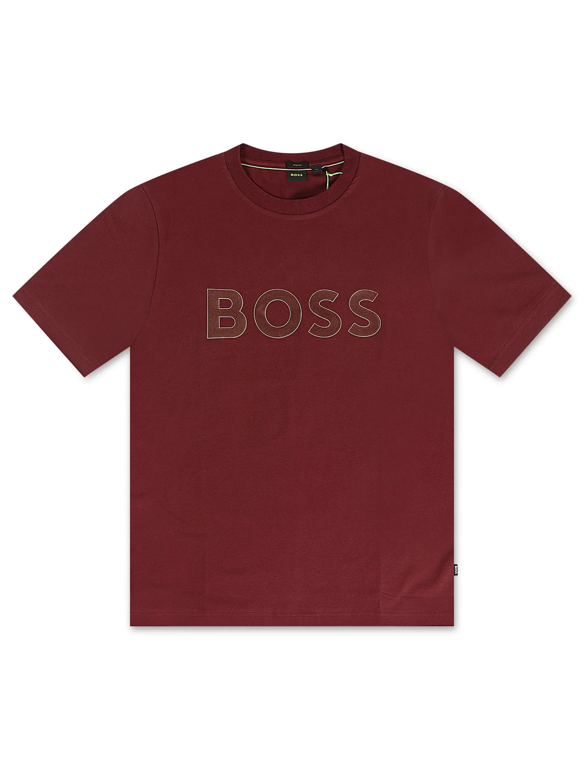 Hugo Boss Stretch Cotton Tee Logo - Burgundy