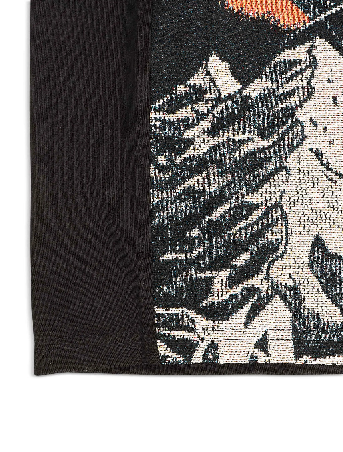 Majestik Mens Rock On Skull Tapestry Jacquard Tee - Black