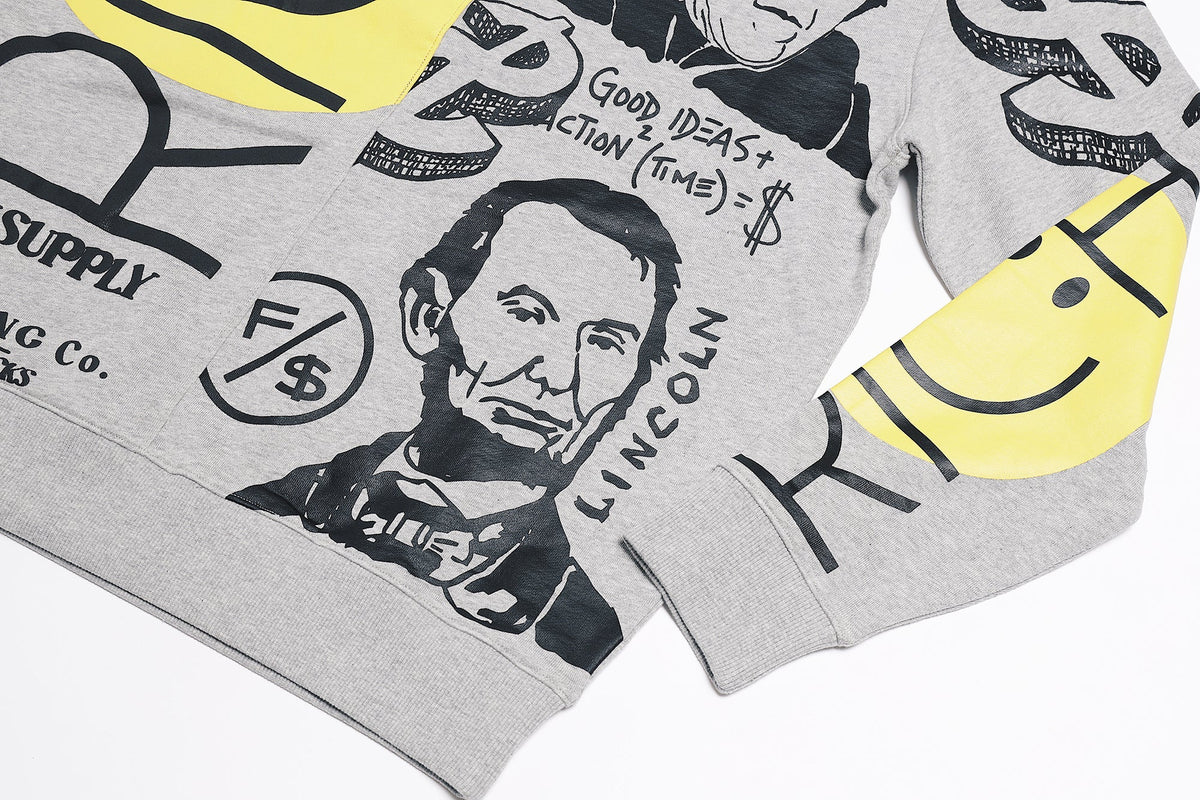 Graphic Statement Sweater – Streetwear Print Crewneck – Oversized Art Knit