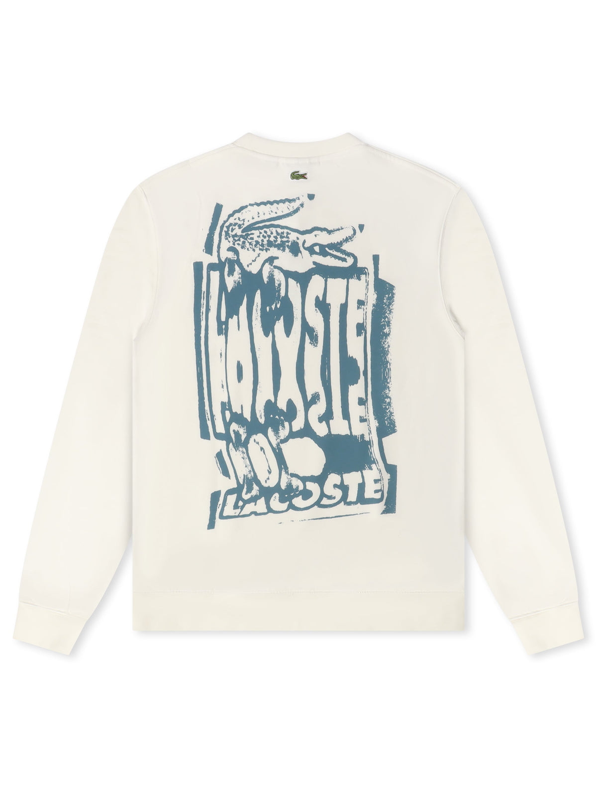 Lacoste Graphic Print Fleece Sweatshirt - Cream
