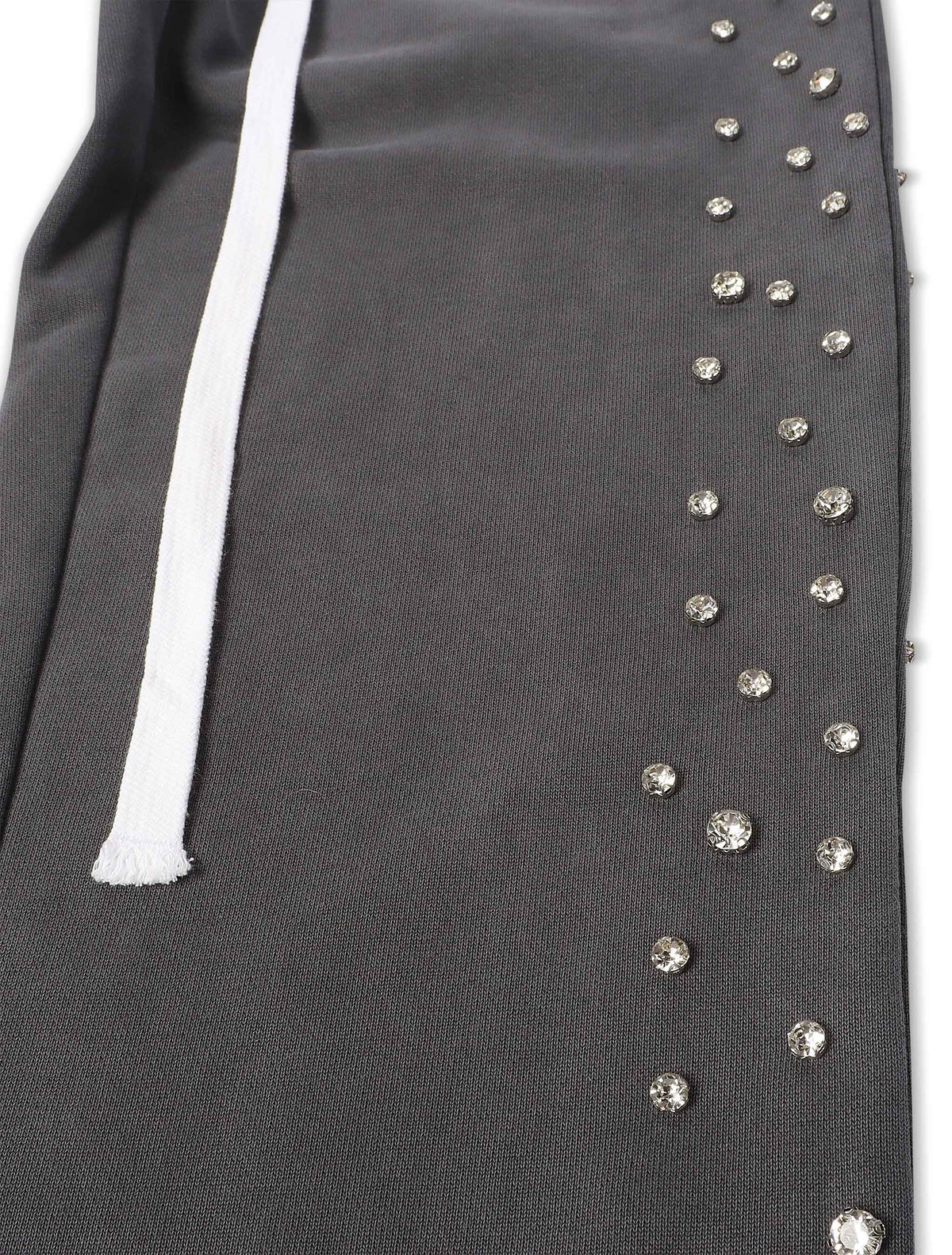 Embellish Ice Lounge Rhinestone Sweatpants - Slate