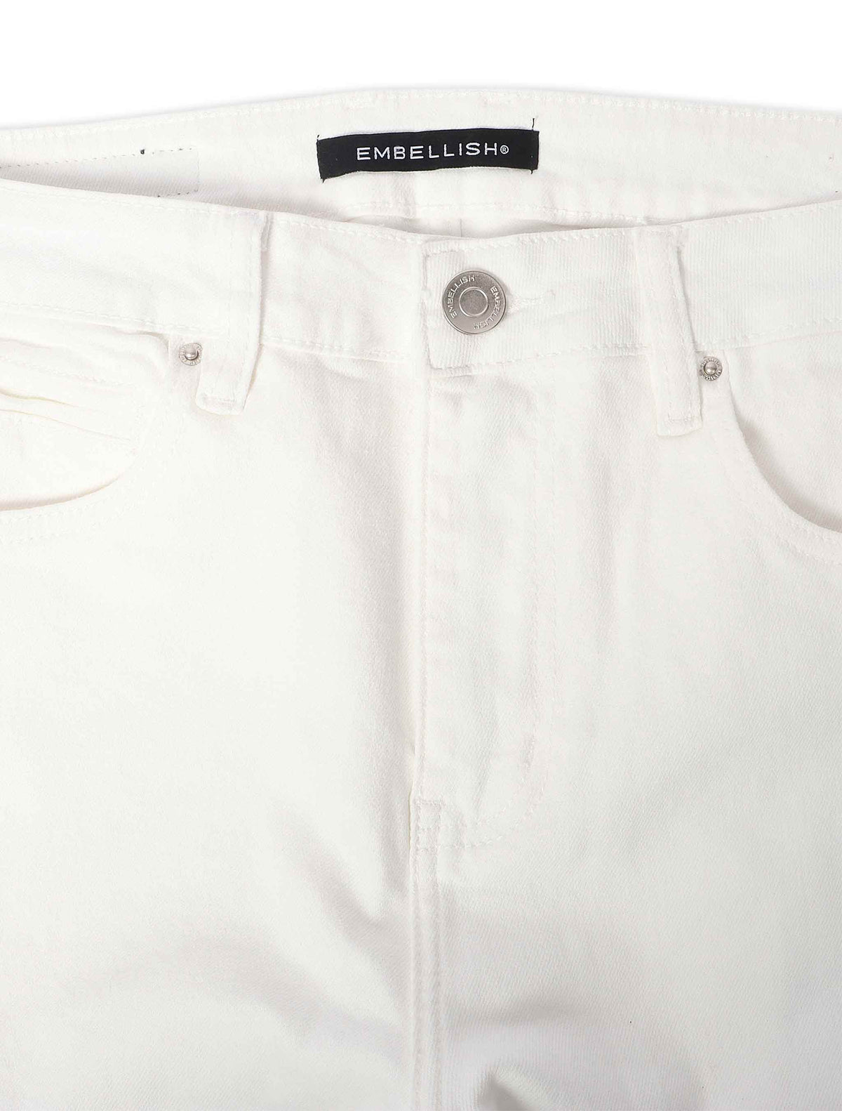 Embellish Onix Rhinestone Jeans - White