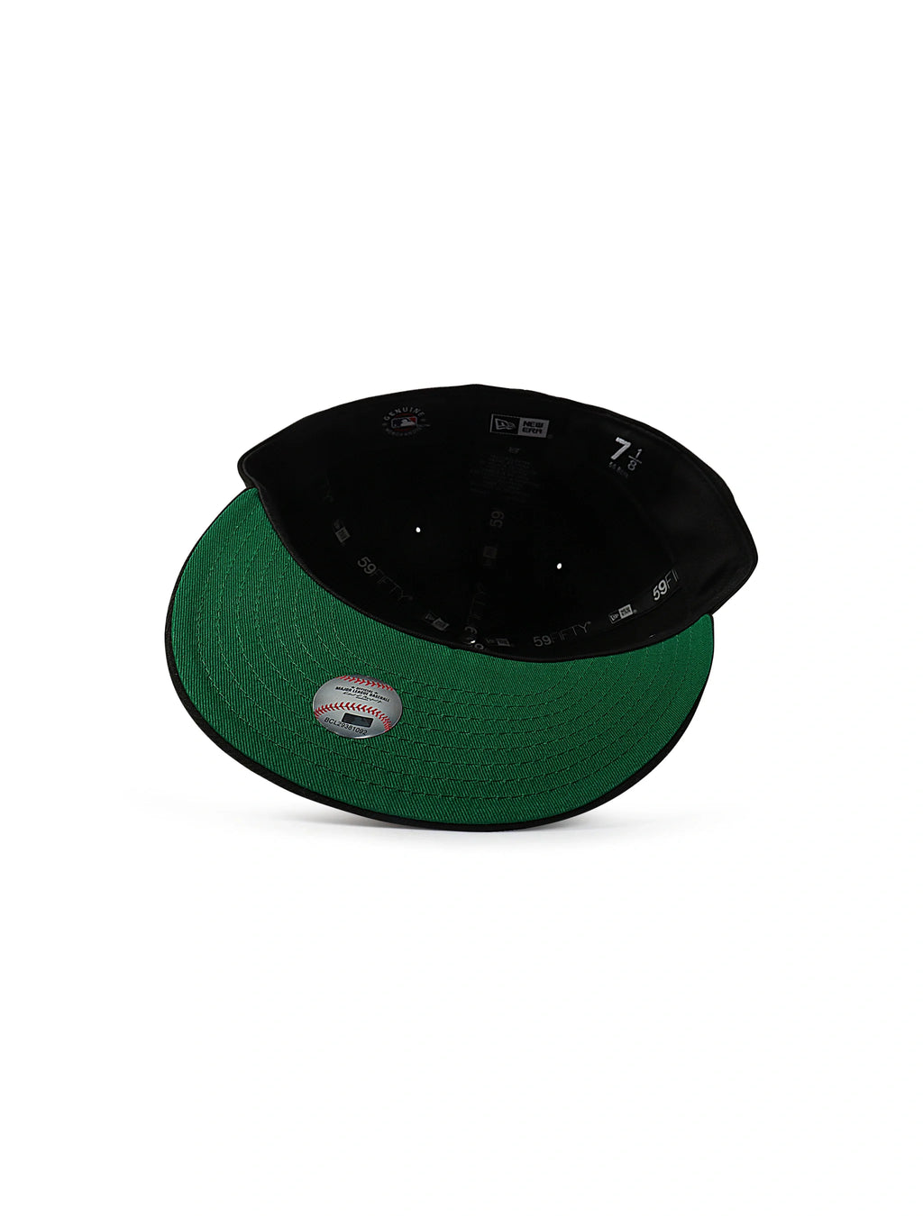 New Era 5950 Dodgers Side LA Metallic Script Hat - Black/Silver