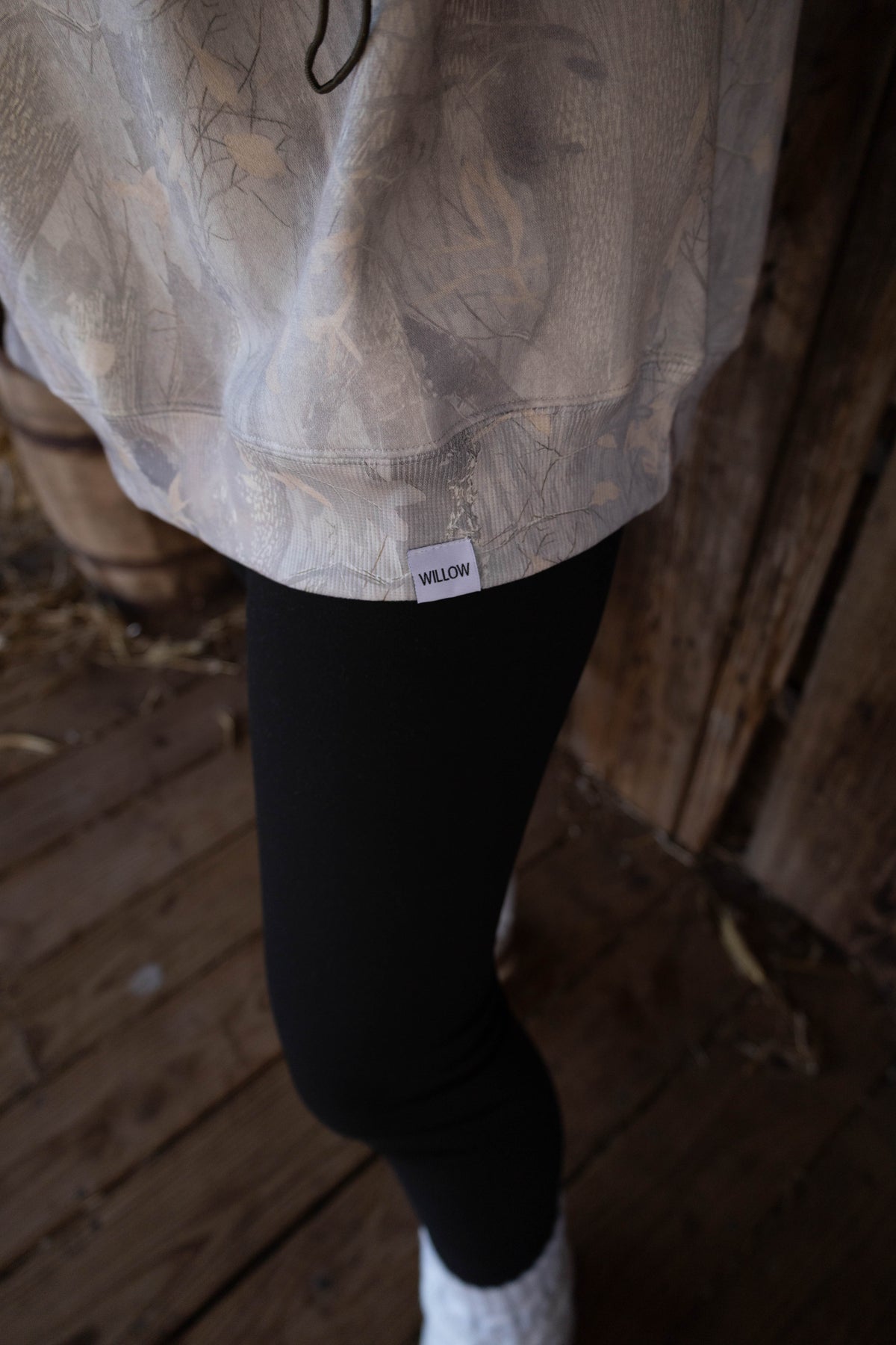 Tilly Oversized Light Camo Mockneck Crew