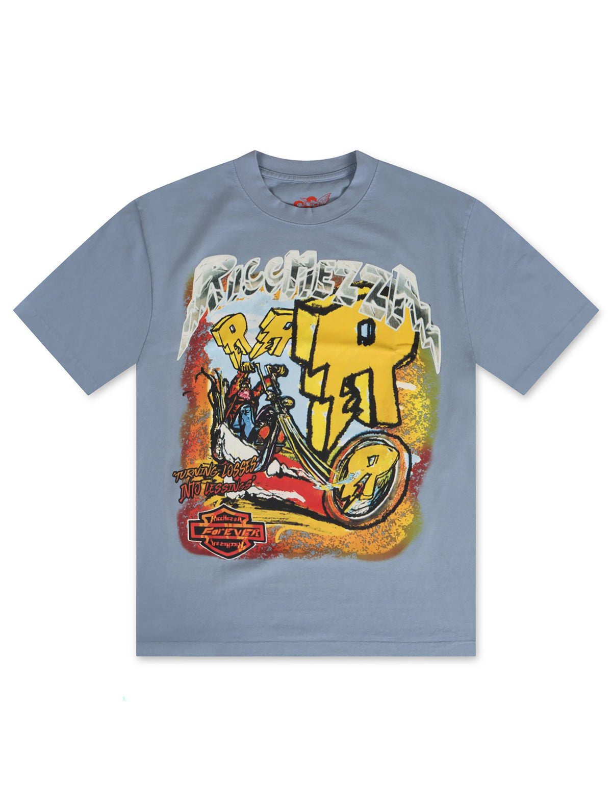 Ricchezza Pains to Gains Tee - Blue