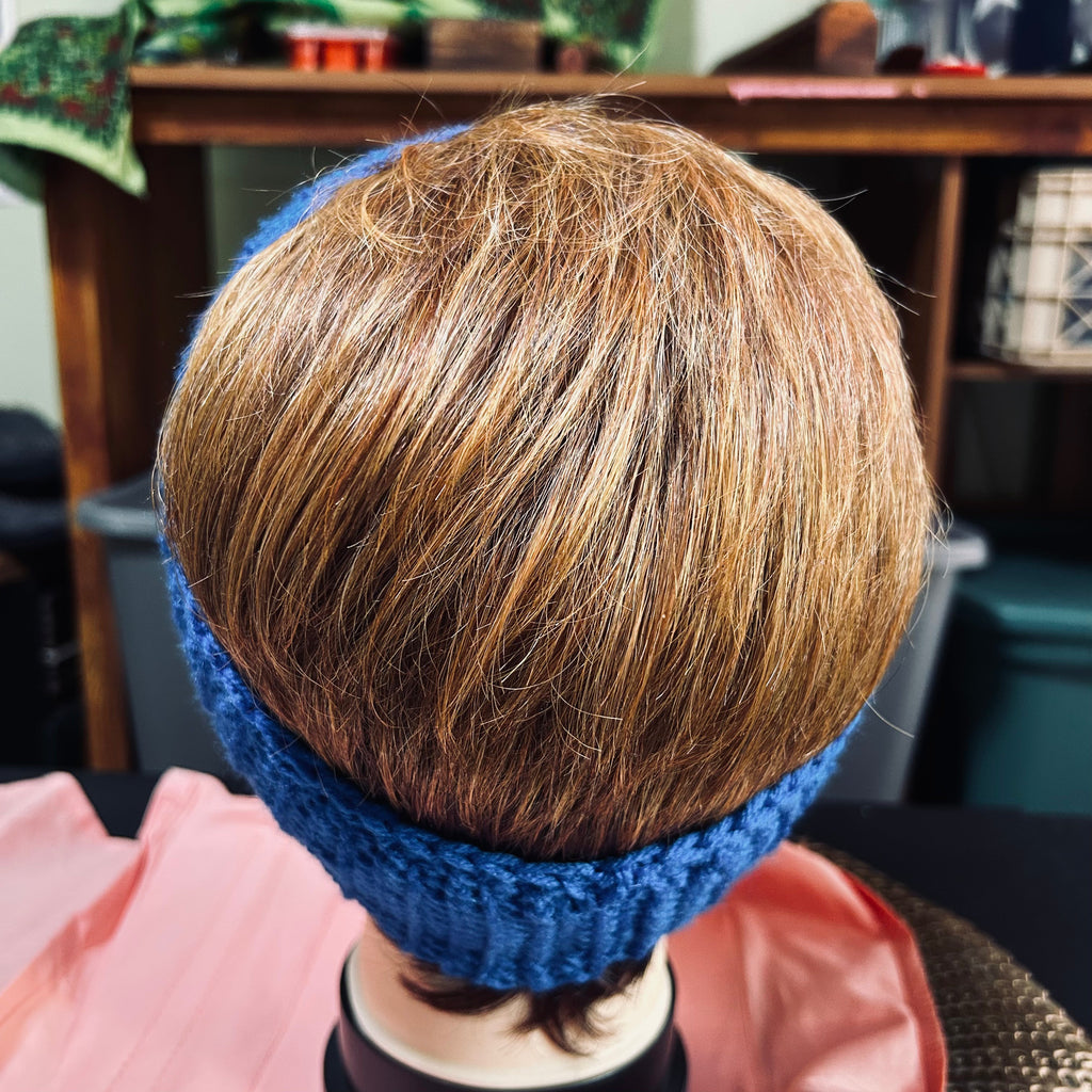 Blue Handmade Crocheted Headband