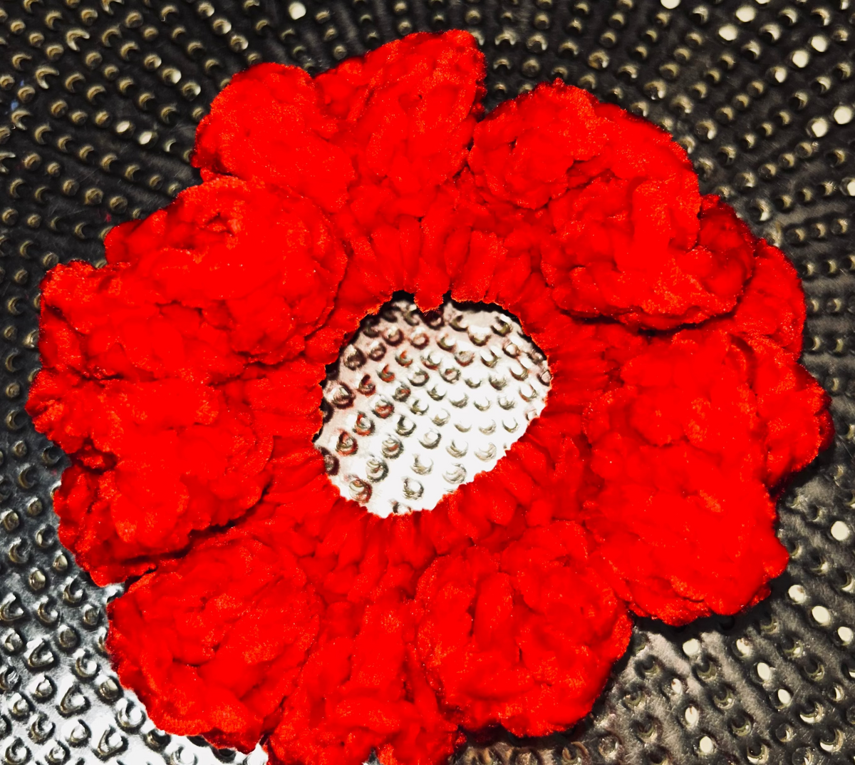 Handmade Crocheted Hair Scrunchies in Red, Blue & Green