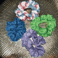 4 Handmade Crocheted Hair Scrunchies.