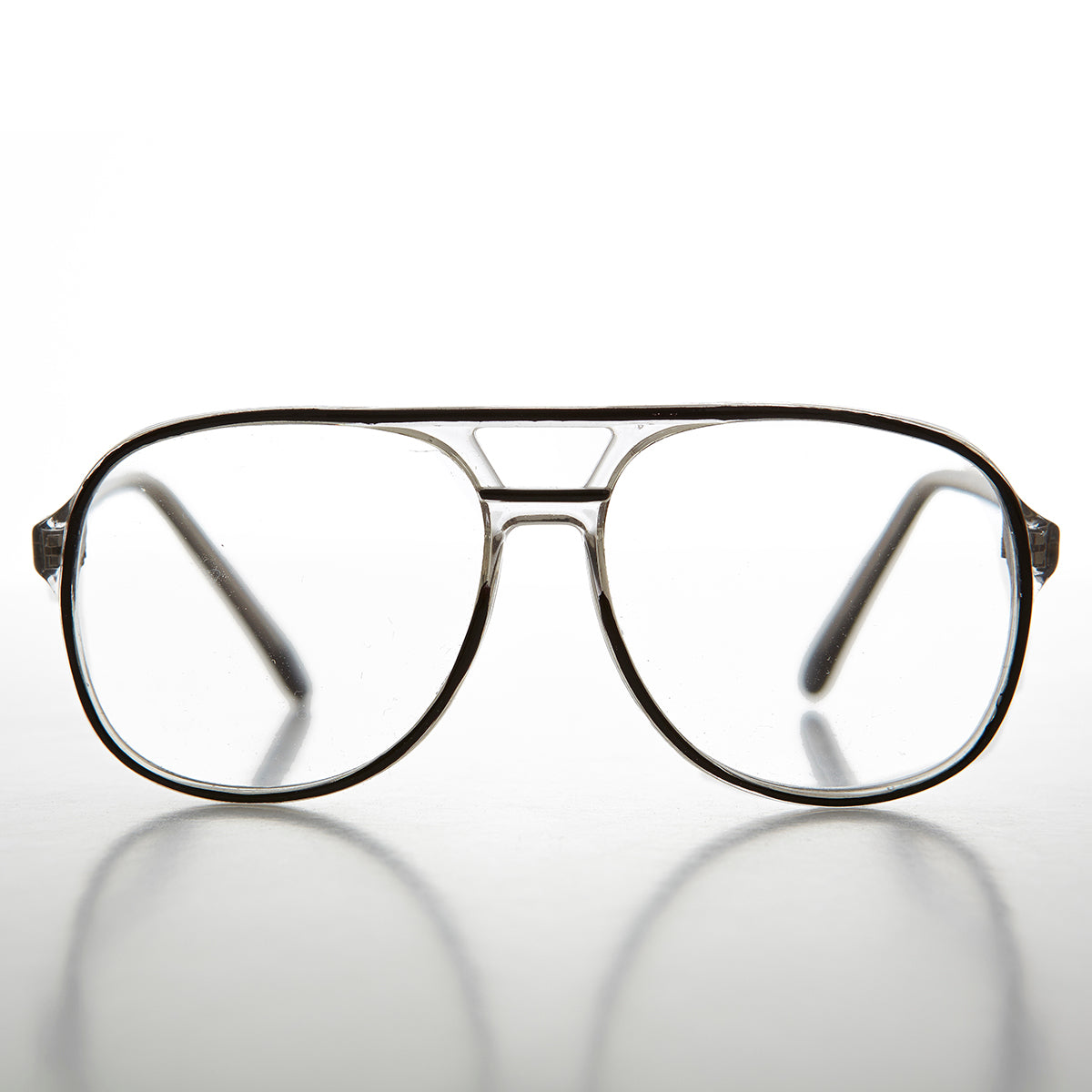 Pretend Aviator Clear Lens Vintage Glasses - Urkel