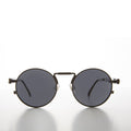 Round Gunmetal Metal Goth Steampunk Sunglass - Ivan 5