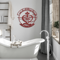 "I can do all things through Christ who strengthens me" Christian die-cut sign, Christian Metal Wall Art - Christian Steel Wall Decor (red and silver)