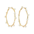Isla Pearl Hoop Earrings