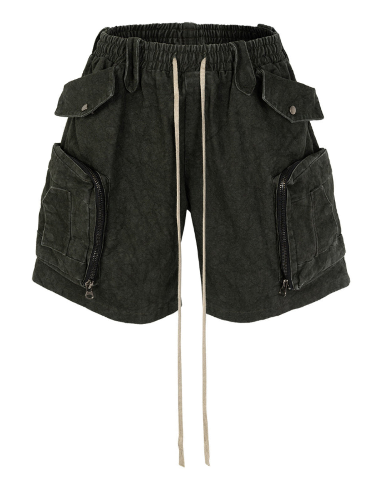 DRAWSTRING JUMBO POCKET CARGO SHORTS