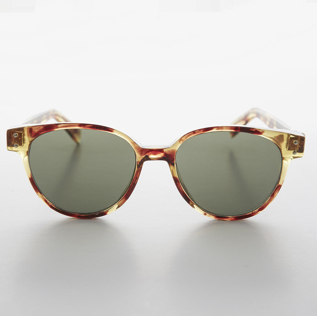 Round Horn Rim Cat Eye Women's Vintage Sunglass - Jackson