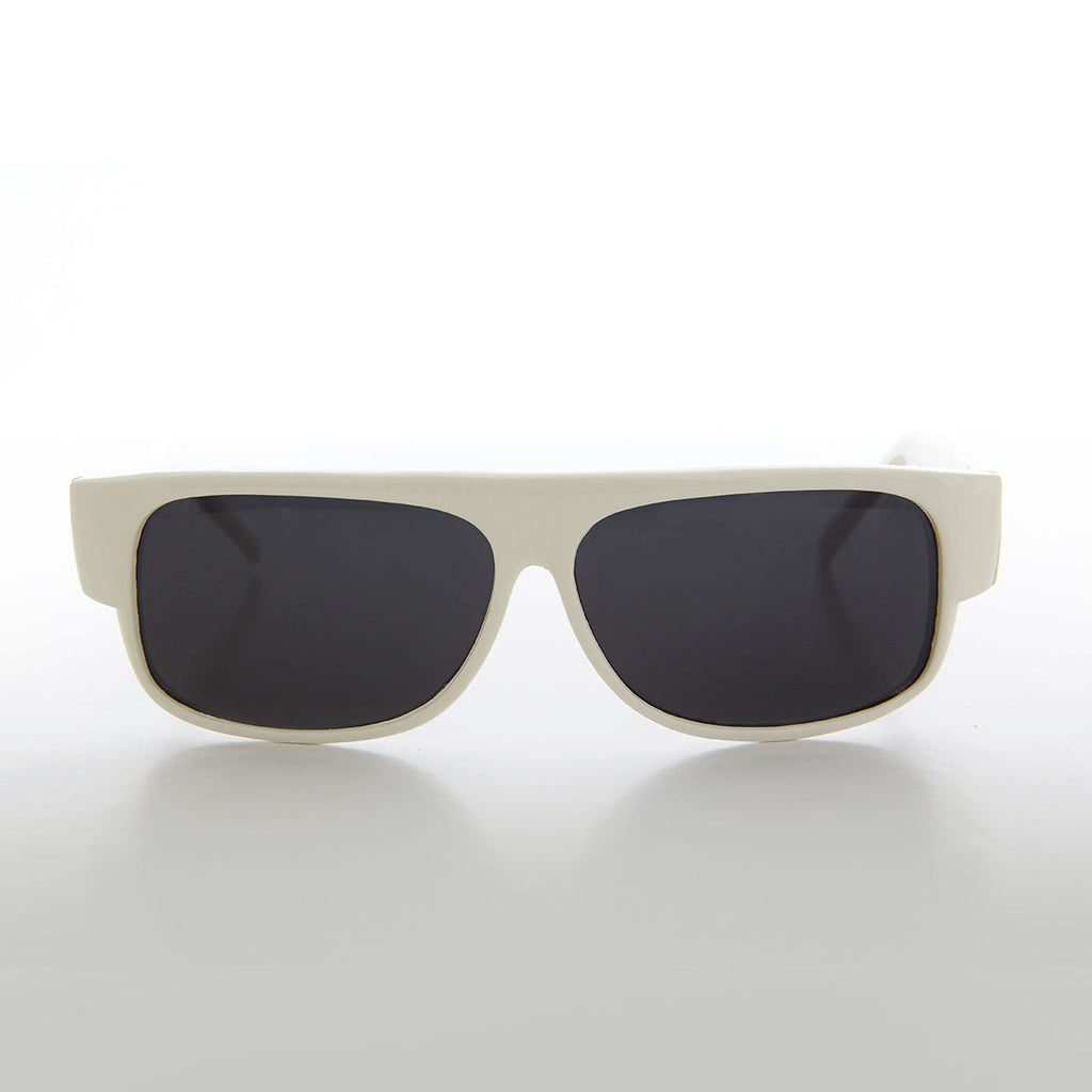 White Flat Top Vintage Sunglass - Jamal