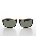 Sporty Gold Frame 90s Aviator Sunglass - Jenner